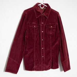 Caslon Burgundy Corduroy Button Down XL